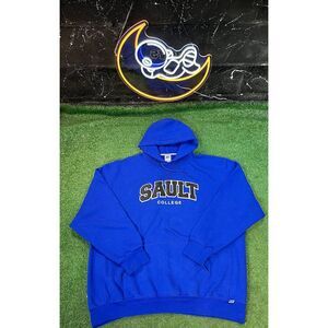 Vintage Russell Sault College Blue Hoodie Sweatshirt Adult Size‎ XXL 2XL